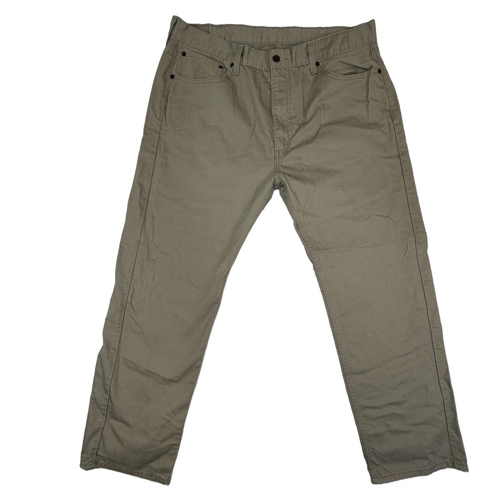 Levi's 505 Regular Fit Straight Leg Men's Khaki Pants Jeans 40x32 Fit 40x31 Tan
